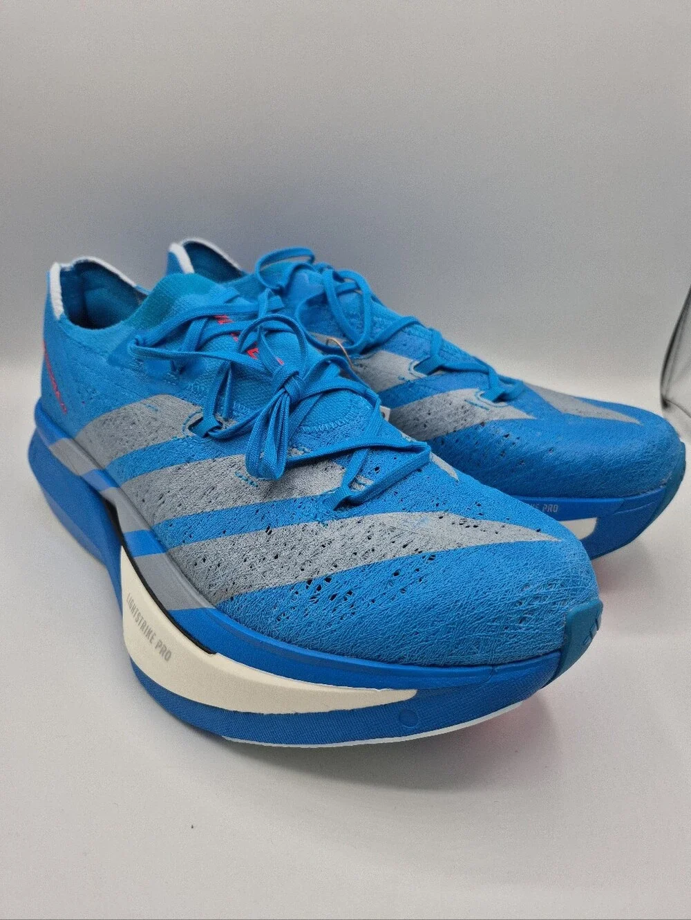 Adidas Adizero Prime X3 Strung Blue Running Shoes Mens Sizes New JQ0615